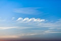 Dusk sky with beautiful cirrus clouds