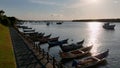 Sunset sky at Sunset Edge Aracaju Brazil. Sergipe state at Northeast.