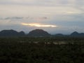 Sunlight refleting on cloud at dusk