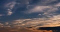 Sunset sky. Hi-res panorama. Royalty Free Stock Photo