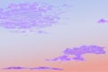 Sunset sky with high spindrift clouds, illustration