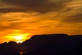 Sunset sky of light and shadow over the Grand Canyon