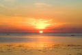 Sunset sky and ocean landscape in blur. Royalty Free Stock Photo