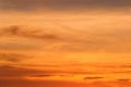 Sunset sky orange color clouds background nature in the evening summer Royalty Free Stock Photo