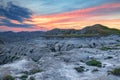 Sunset Sky over the Badlands of South Dakota Royalty Free Stock Photo