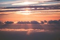 Sunset Sky over clouds Landscape Royalty Free Stock Photo