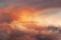 Sunset Sky over clouds Landscape Royalty Free Stock Photo