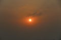 Sunset sky over the Ganges river in Varanasi, India