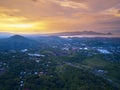Sunset sky over Managua city Royalty Free Stock Photo