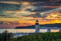 Sunset Sky Over Marshall Point Lighthouse Royalty Free Stock Photo