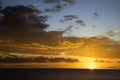 Sunset sky over Maui, Hawaii. Royalty Free Stock Photo
