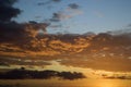 Sunset sky over Maui, Hawaii. Royalty Free Stock Photo