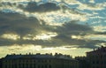 Sunset sky of St. Petersburg