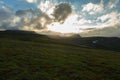 Before sunset sky over the Viluchinsky pass Royalty Free Stock Photo