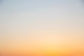 Sunset sky, painted with a gradient in yellow tones, natural background Royalty Free Stock Photo