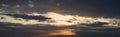 Sunset sky panorama Royalty Free Stock Photo