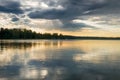 Sunset sky with rain cloud Royalty Free Stock Photo