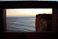 Sunset sky, Seascape, Sardinia Island, in Italy Royalty Free Stock Photo