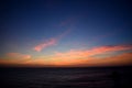Sunset sky, Seascape, Sardinia Island, in Italy Royalty Free Stock Photo