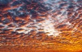 sunset - sky with sun light on the clouds - amazing natural background