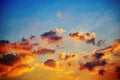 Sunset sky sunlight sunny beautiful colorful season background Cloud beautiful sky sunset outdoor background