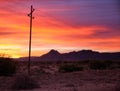 Sunset sky in wild Great Karoo Royalty Free Stock Photo