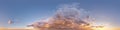 sunset skydome with evening clouds as seamless hdri 360 panorama view in spherical equirectangular format for use in 3d graphics