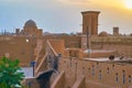 The skyline of Yazd on sunset, Iran Royalty Free Stock Photo