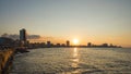 Sunset skyline Malecon Havana