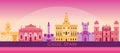 Sunset Skyline panorama of Cadiz, Andalusia, Spain Royalty Free Stock Photo