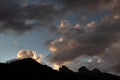 Sunset skyscape over Swiss mountains Royalty Free Stock Photo