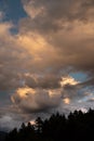 Sunset skyscape over Swiss mountains Royalty Free Stock Photo