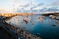 Sunset in Sliema, Malta Royalty Free Stock Photo