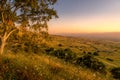 Sunset in the slopes of Golan Heights, and Hula Valley Royalty Free Stock Photo