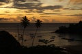 Parlatuvier Bay at sunset on tropical Caribean island of Tobago