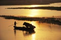 Sunset of a small river in Foshan,Guangdong