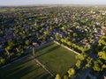 Summer Sunset in Small Town of Temerin in Vojvodina, Serbia Royalty Free Stock Photo