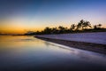 Sunset at Smathers Beach, Key West, Florida. Royalty Free Stock Photo