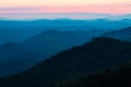 Sunset Smoky Mountains National Park Tennessee at Look Rock