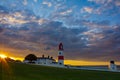Sunset at Souter Lighthouse Royalty Free Stock Photo