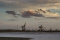 South gare sunset with industrial background.