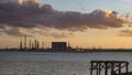 South gare sunset with industrial background.