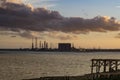 South gare sunset with industrial background.