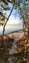 Sunset on the southwest Florida coast near punta gorda Port charlotte Royalty Free Stock Photo