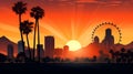 Sunset Spectacle: Las Vegas Skyline Aglow