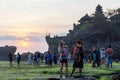 Sunset spectators in Tanah Lot Bali Royalty Free Stock Photo