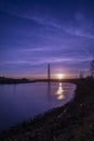 SUNSET AT THE SPIRE BRIDGE SUNDERLAND Royalty Free Stock Photo