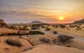 Sunset in the Spitzkoppe Mountains, Namibia