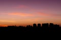 Sunset square in the city of SÃÂ£o Paulo, Brazil.