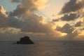 Sunset at St. Barthelemy Island, Caribbean Royalty Free Stock Photo